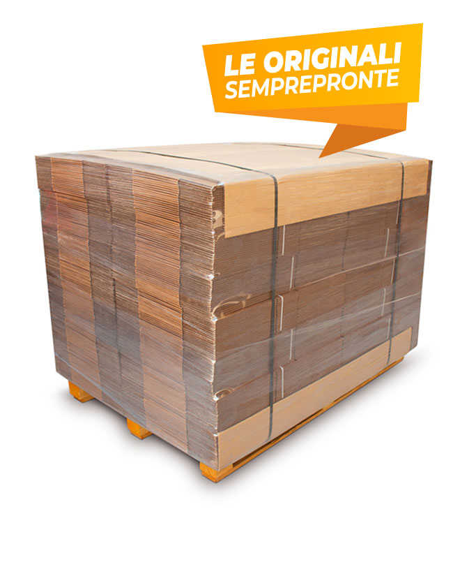 Bancale di scatole di cartone