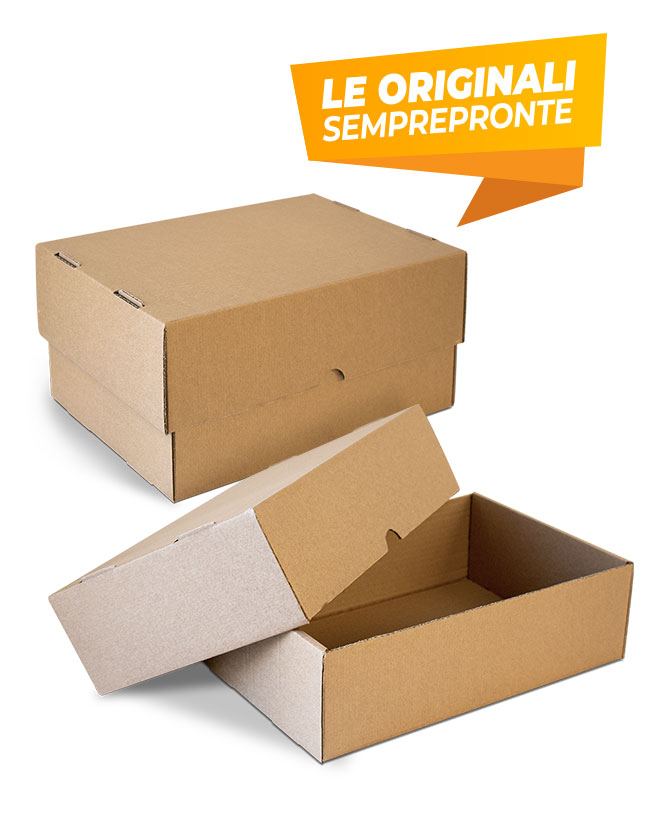 Scatole di cartone con coperchio