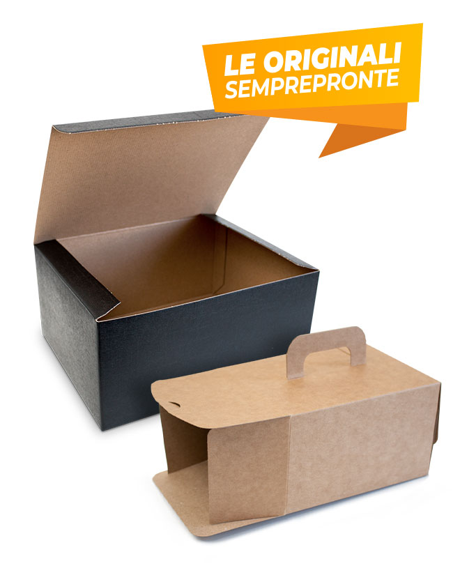 Scatole take away, asporto alimenti e bevande