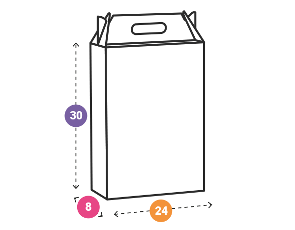 Scatola 3 bottiglie con maniglia